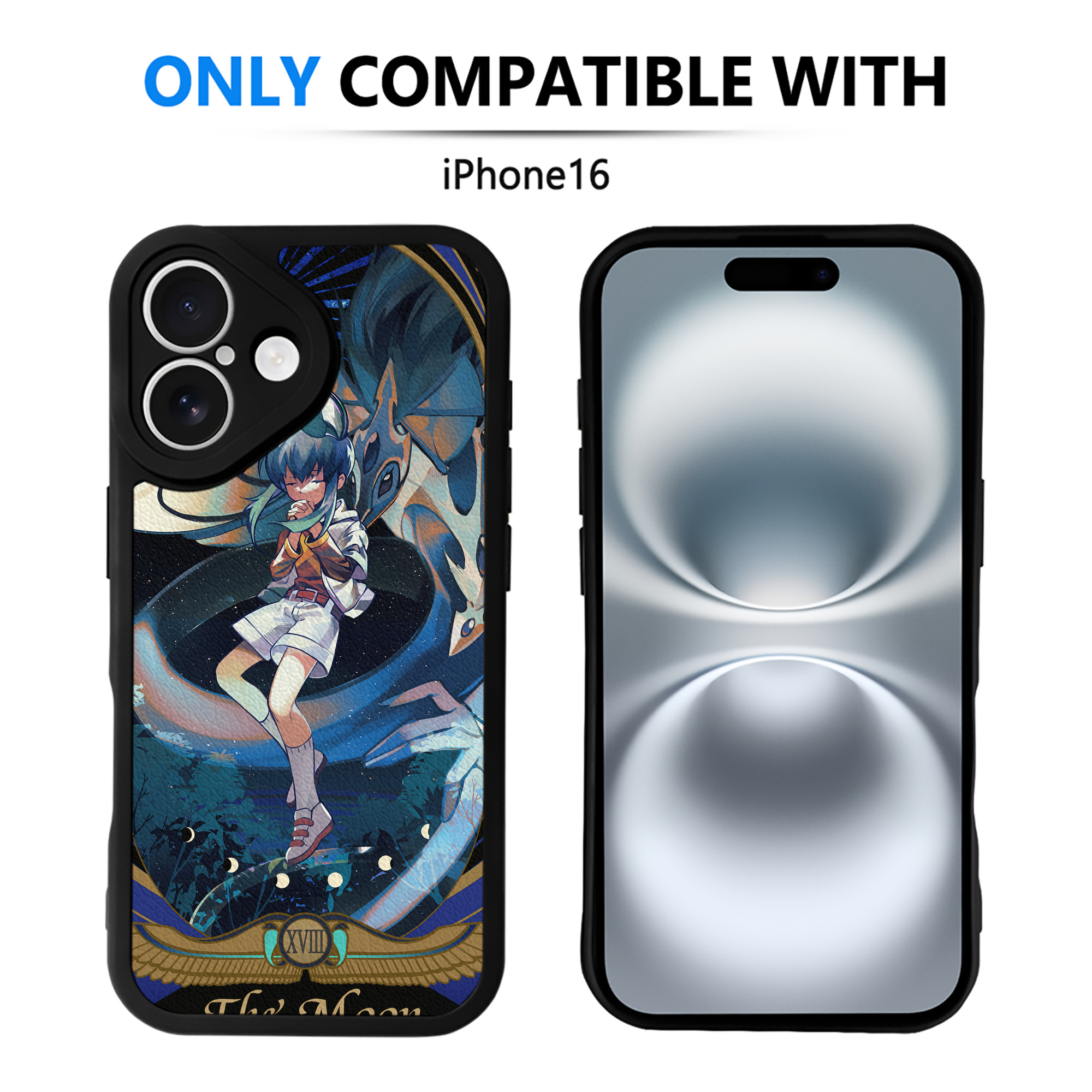 （画像用） 遊☆戯☆王 Yu-Gi-Oh! 【iPhone 16シリーズ対応】シリコンスマホケース（レザー調） 材質：シリコン